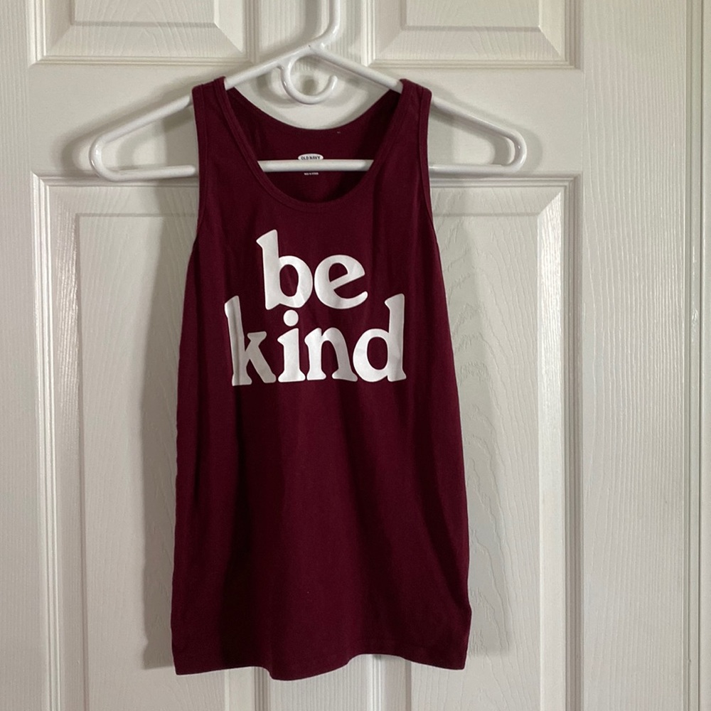 maroon tank top, kids size 14, old navy
